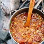 A pot of jambalaya with orzo