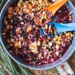 Blueberry cobbler in a backpacking skillet
