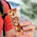 Michael holding a PB&J granola bar