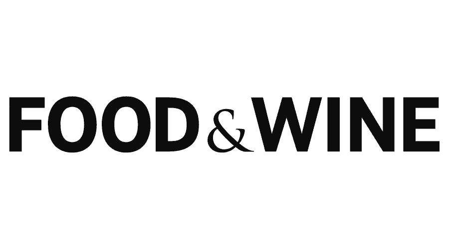 The image shows the words "FOOD & WINE" in bold, uppercase black sans-serif letters on a white background.
